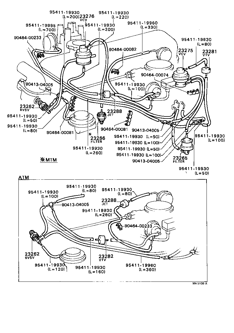 90925-02001 VALVE, THERMOSTATIC VACUUM SWITCHING, NO.1 product image