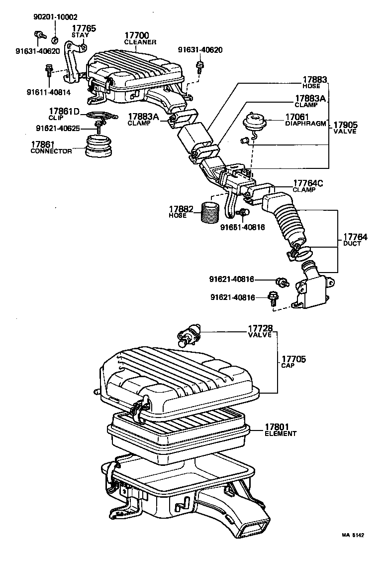 17700-13480 CLEANER ASSY, AIR product image