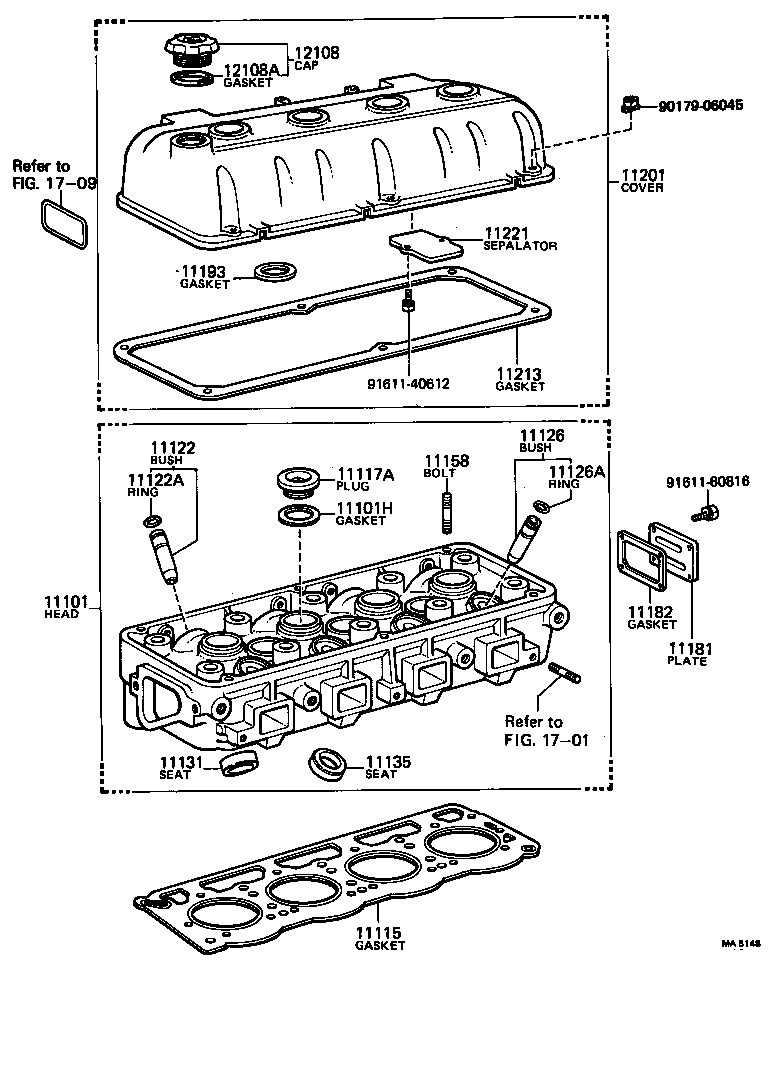 11101-49205 HEAD SUB-ASSY, CYLINDER product image