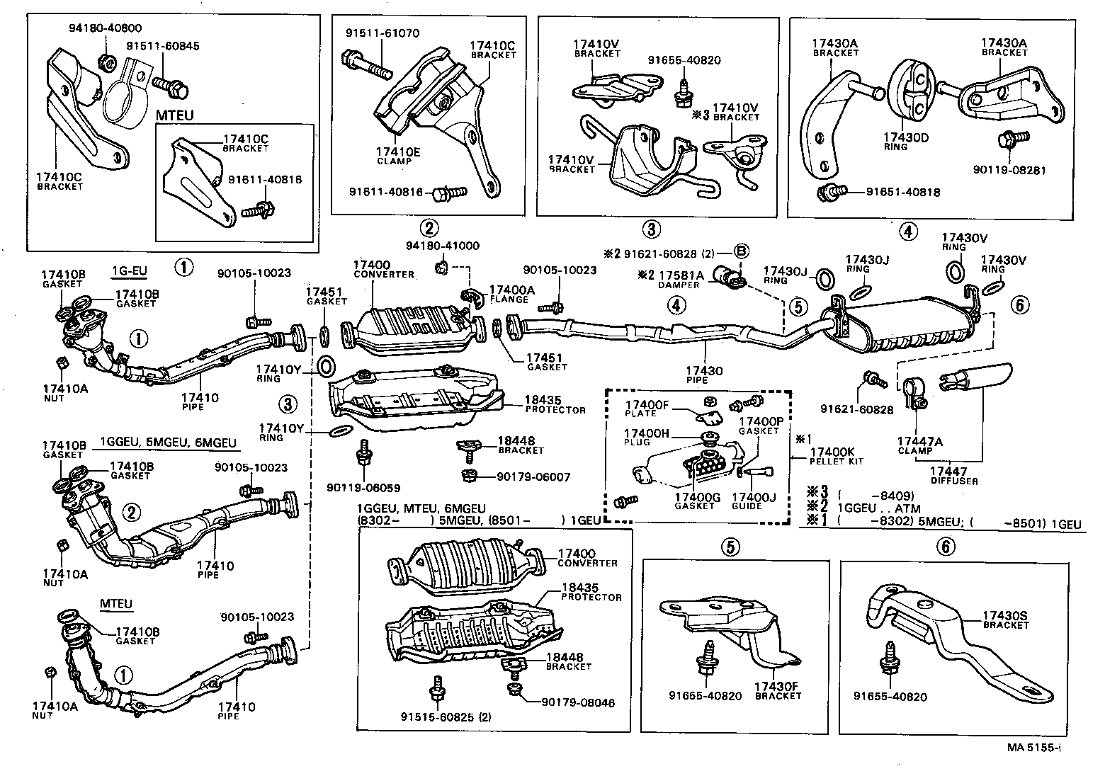 17430-70151 PIPE ASSY, EXHAUST, TAIL product image