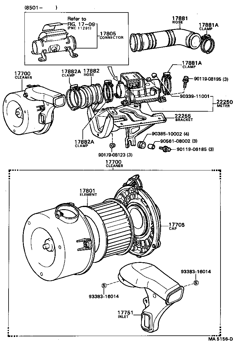 17700-41570 CLEANER ASSY, AIR product image