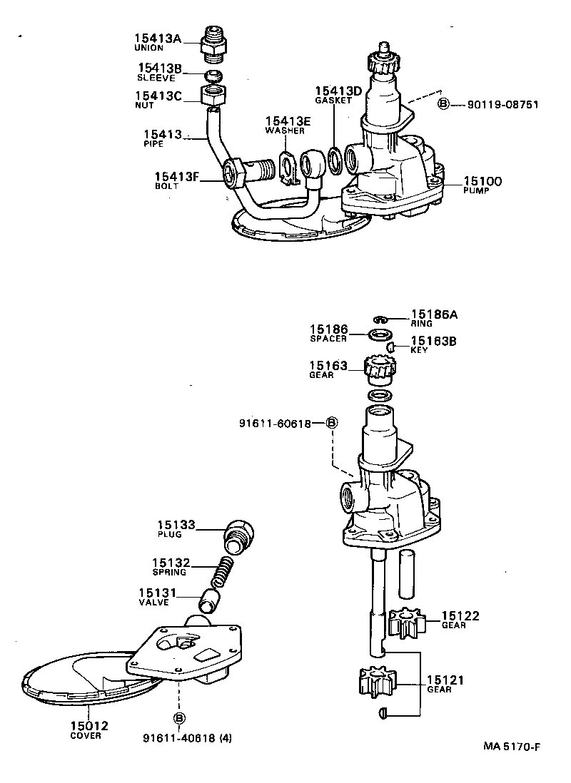 15104-70040 STRAINER SUB-ASSY, OIL product image