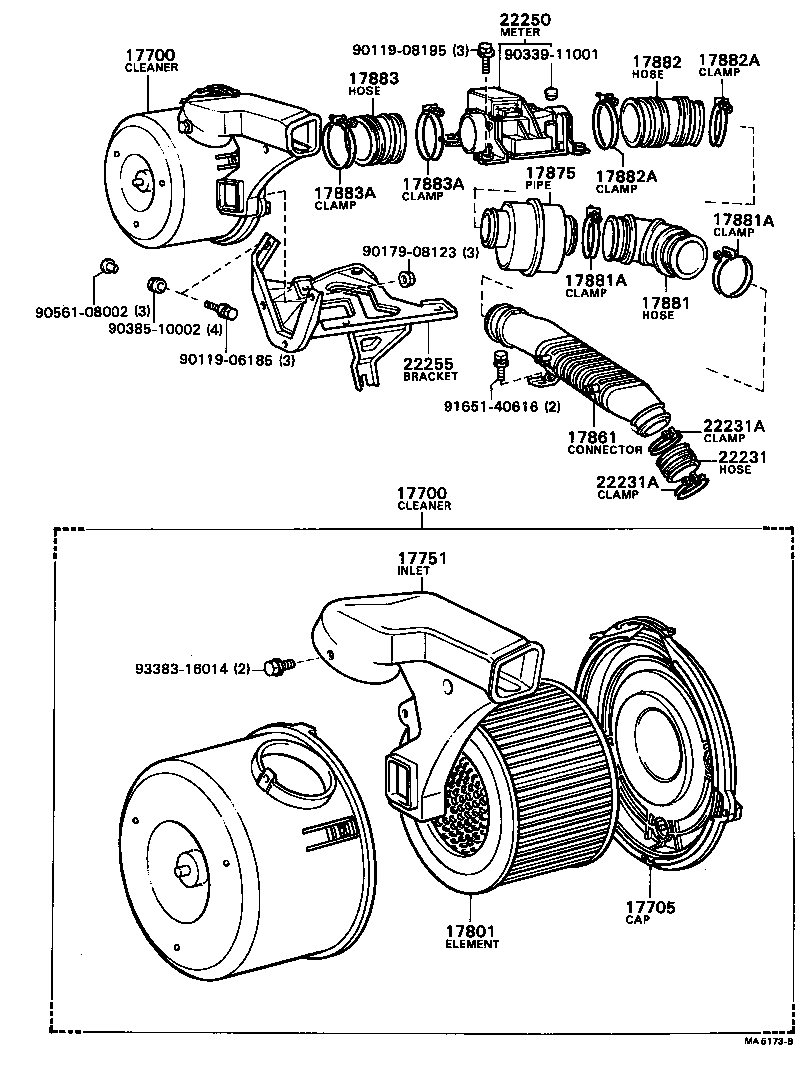 17705-41180 CAP SUB-ASSY, AIR CLEANER product image