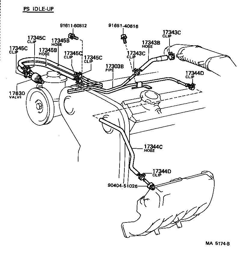 17341-70100 HOSE, NO.1(FOR IDLE-UP) product image