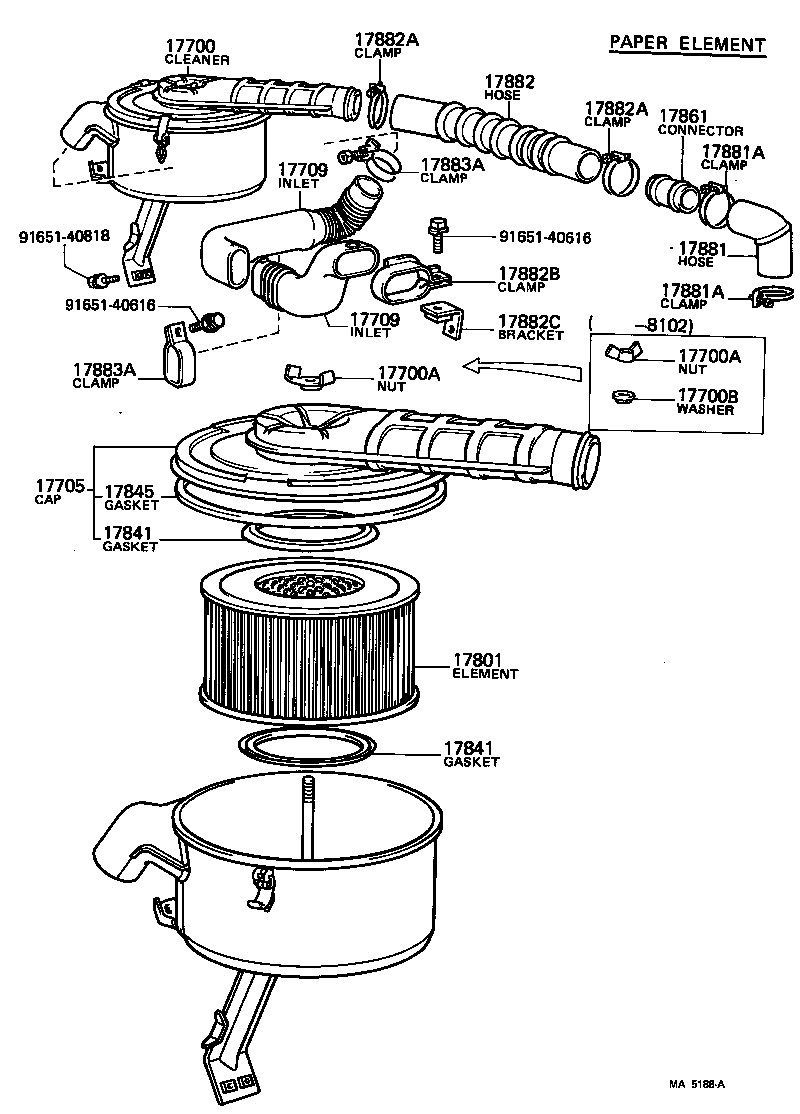 17700-58040 CLEANER ASSY, AIR product image