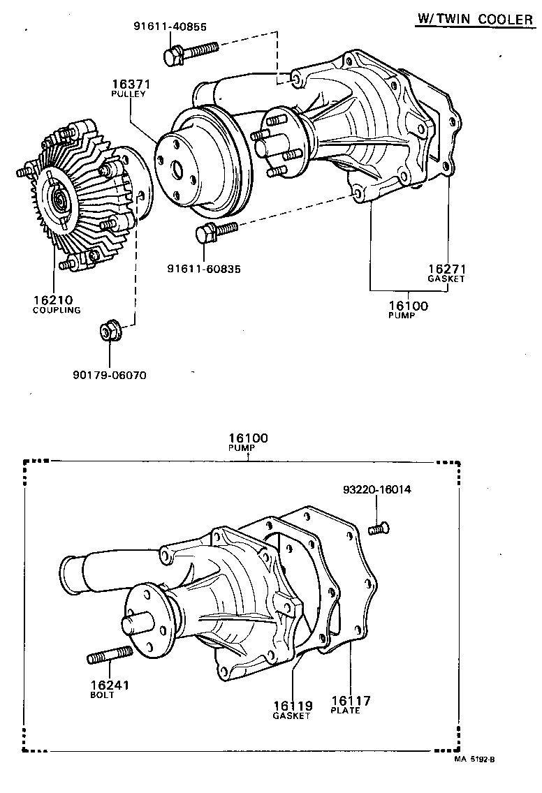 16109-34120 PUMP SUB-ASSY, WATER product image