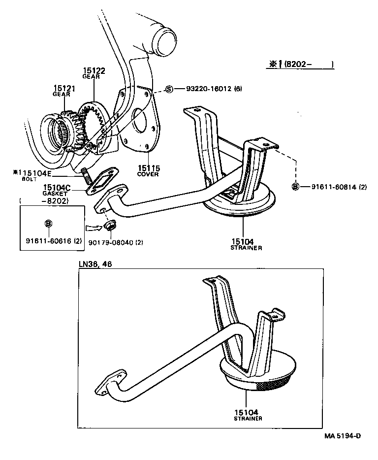 15104-54051 STRAINER SUB-ASSY, OIL product image