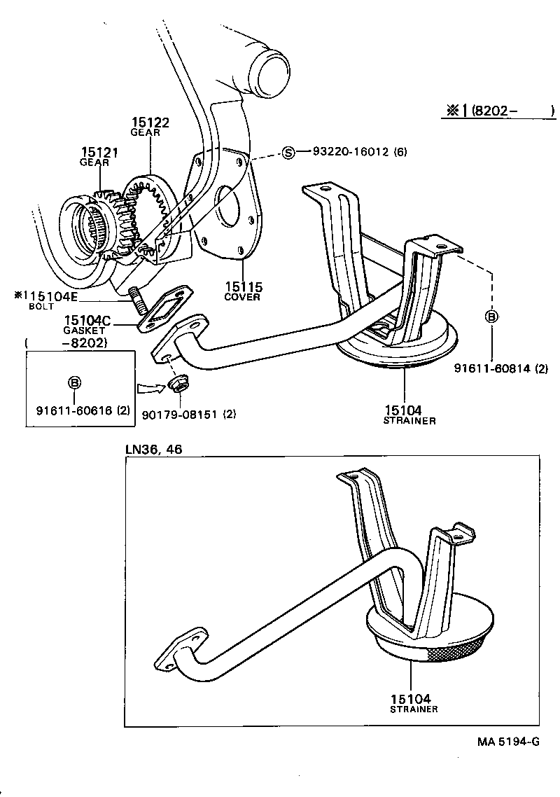 15104-54090 STRAINER SUB-ASSY, OIL product image