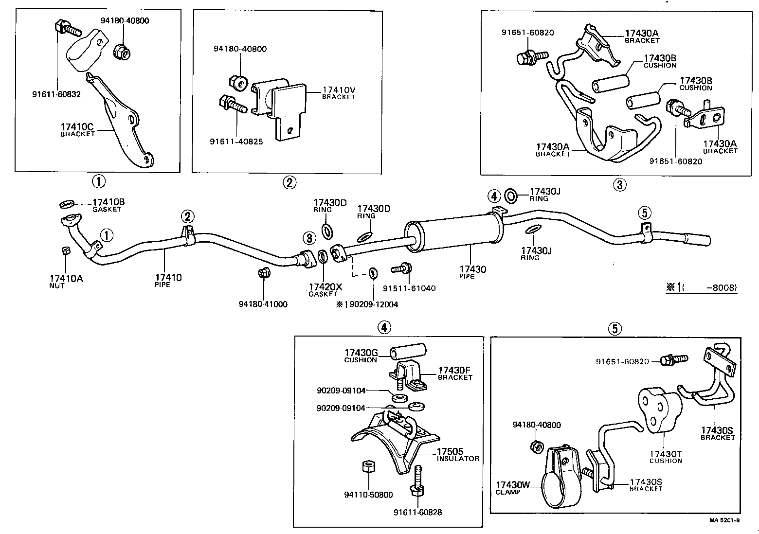 17430-31330 PIPE ASSY, EXHAUST, TAIL product image