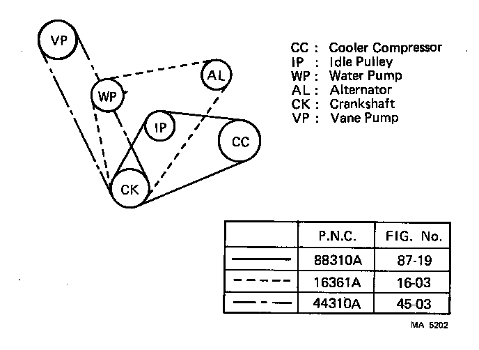 16261-54020 HOSE, WATER BY-PASS product image