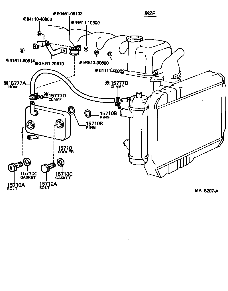 07041-54612 HOSE, OIL COOLER product image