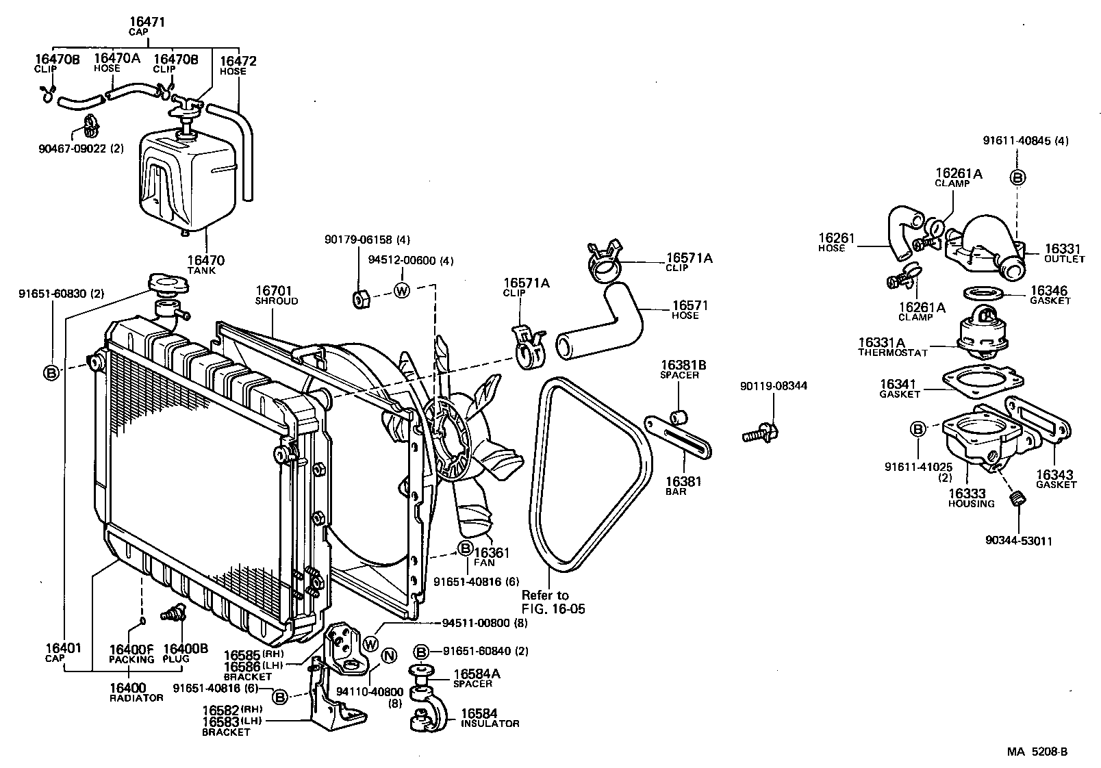 07042-81525 BAR, FAN BELT ADJUSTING product image