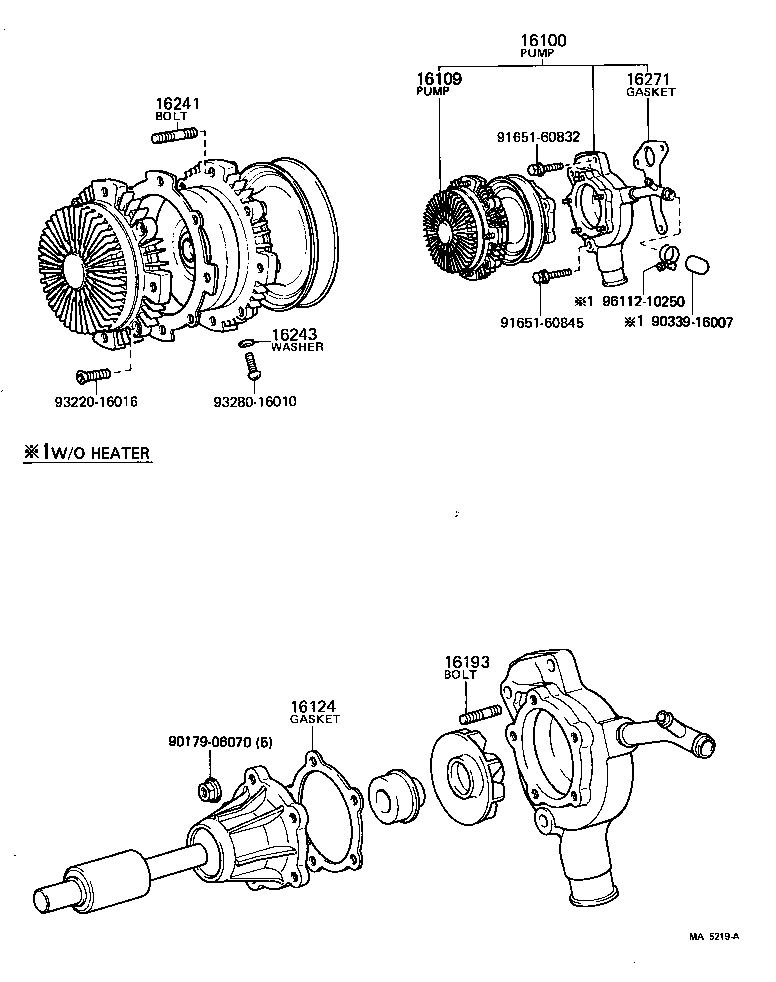 16100-39285 PUMP ASSY, ENGINE WATER product image