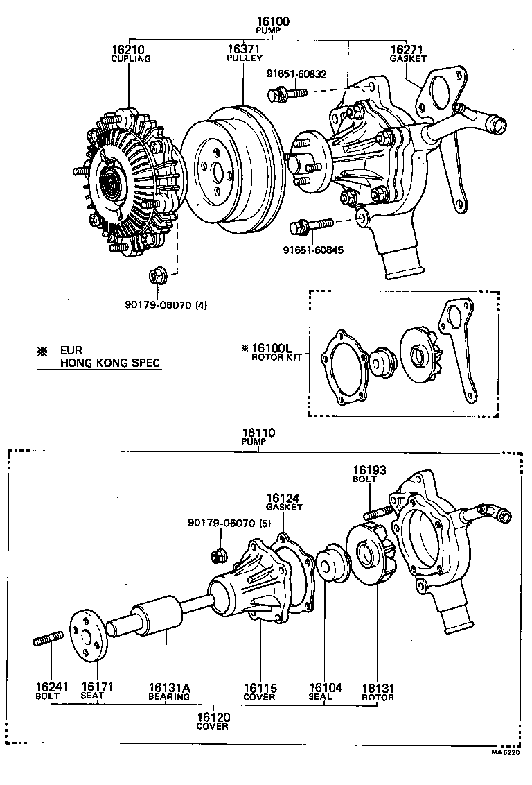 16100-39285 PUMP ASSY, ENGINE WATER product image