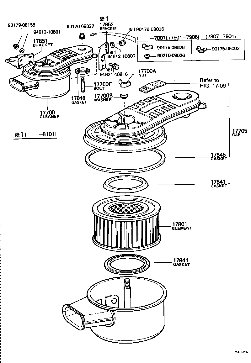 17705-60041 CAP SUB-ASSY, AIR CLEANER product image