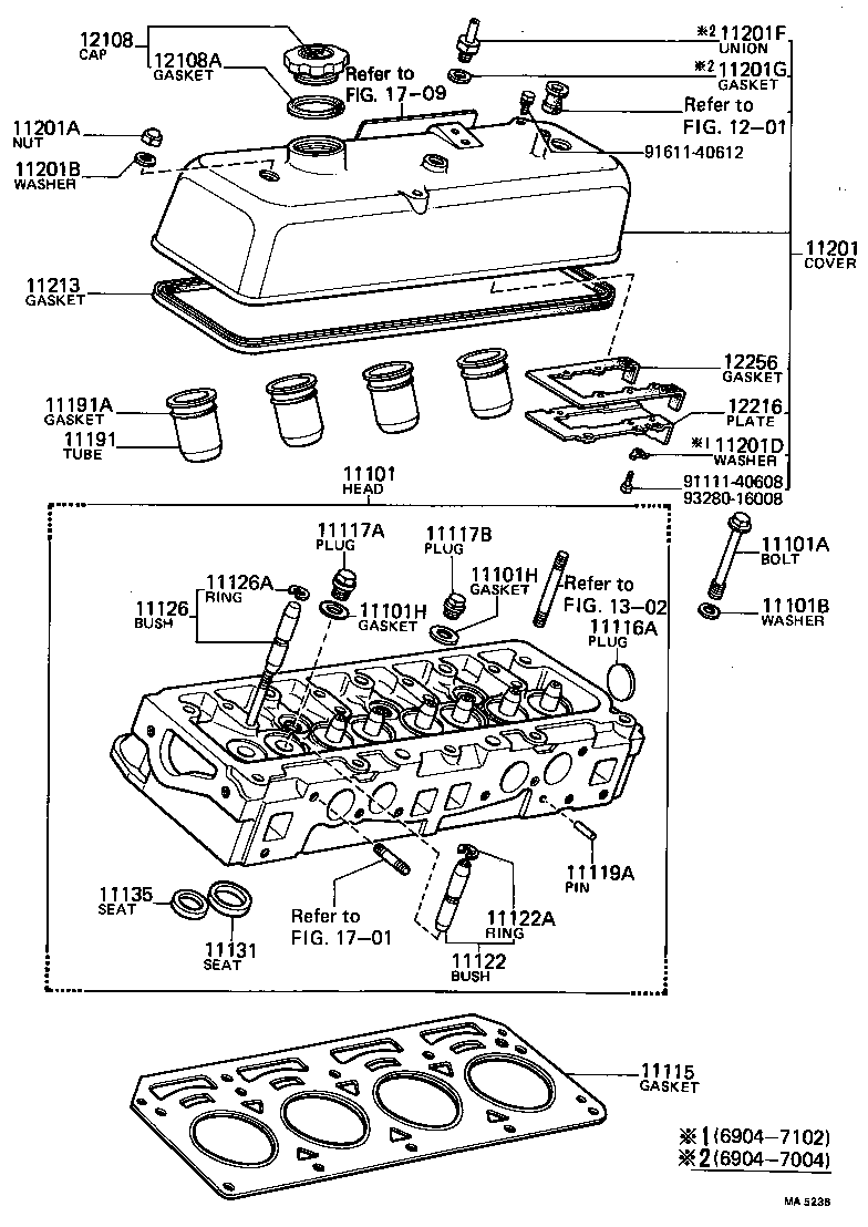 11101-29147 HEAD SUB-ASSY, CYLINDER product image