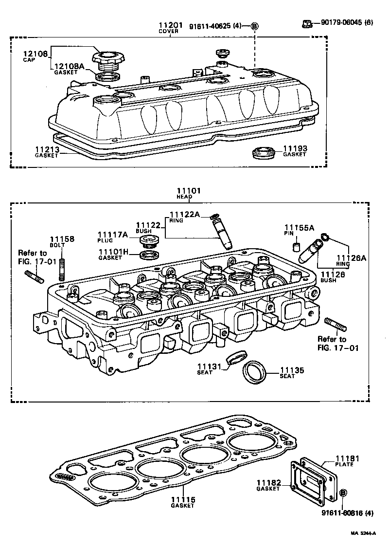 11101-41080 HEAD SUB-ASSY, CYLINDER product image
