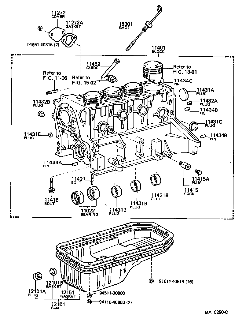 11401-79056 BLOCK SUB-ASSY, CYLINDER product image