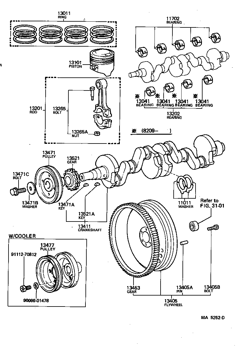 88451-14030 PULLEY, CRANKSHAFT, NO.2 product image