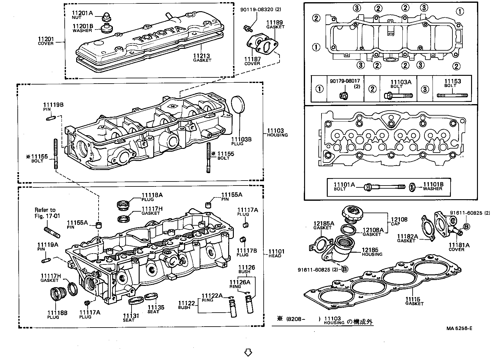11101-41080 HEAD SUB-ASSY, CYLINDER product image