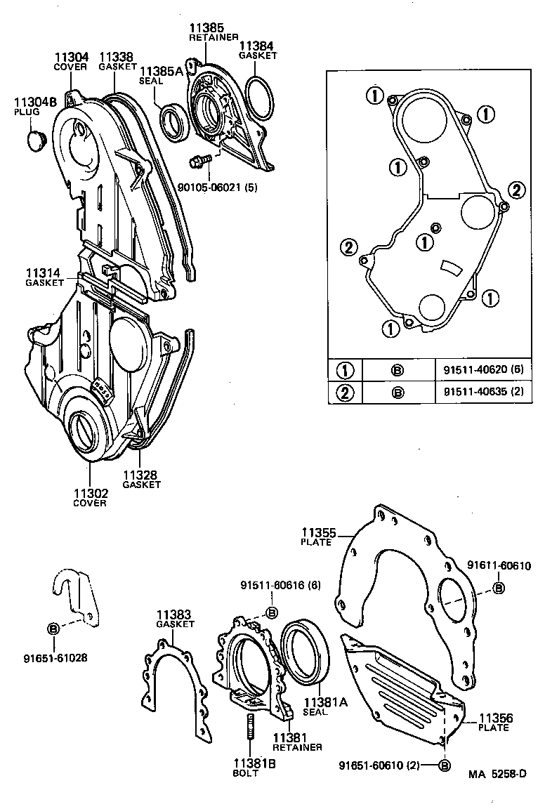 11321-88280 COVER SUB-ASSY, TIMING CHAIN OR BELT product image
