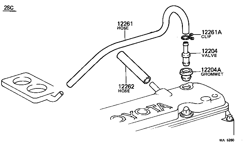 12261-72020 HOSE, VENTILATION product image