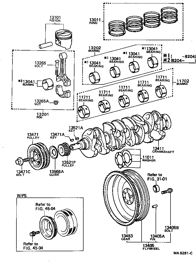 88451-14030 PULLEY, CRANKSHAFT, NO.2 product image