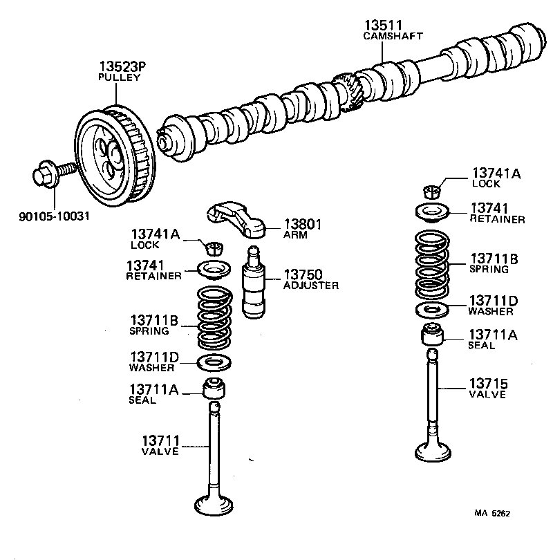 13501-54010 CAMSHAFT product image