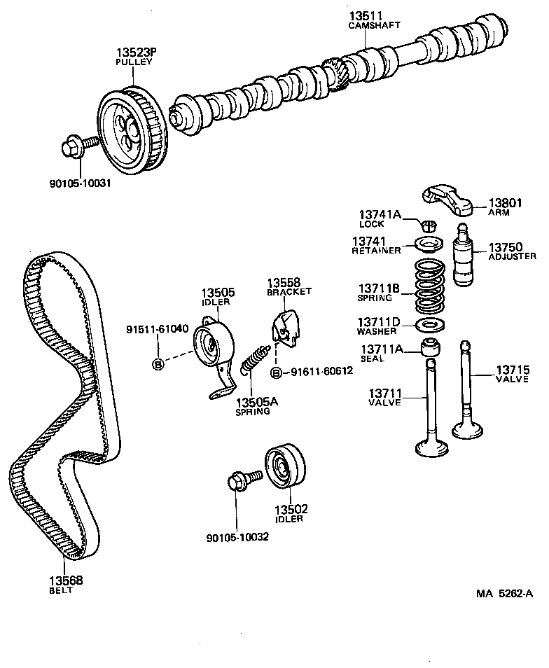 11802-71010 BEARING SET, CAMSHAFT product image