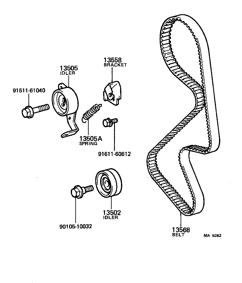 13524-88301 PULLEY, PUMP DRIVE SHAFT product image