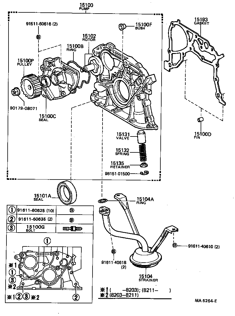 15102-88280 ROTOR SET, OIL PUMP product image