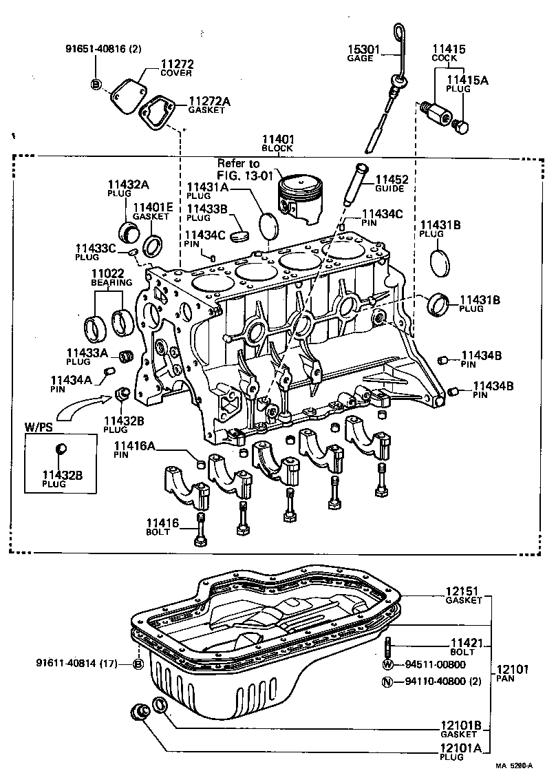 11401-79056 BLOCK SUB-ASSY, CYLINDER product image