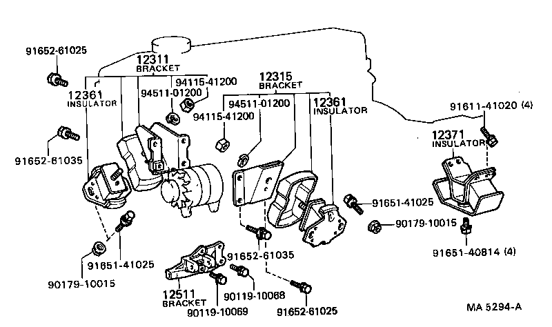 12361-31060 INSULATOR, ENGINE MOUNTING, FRONT product image
