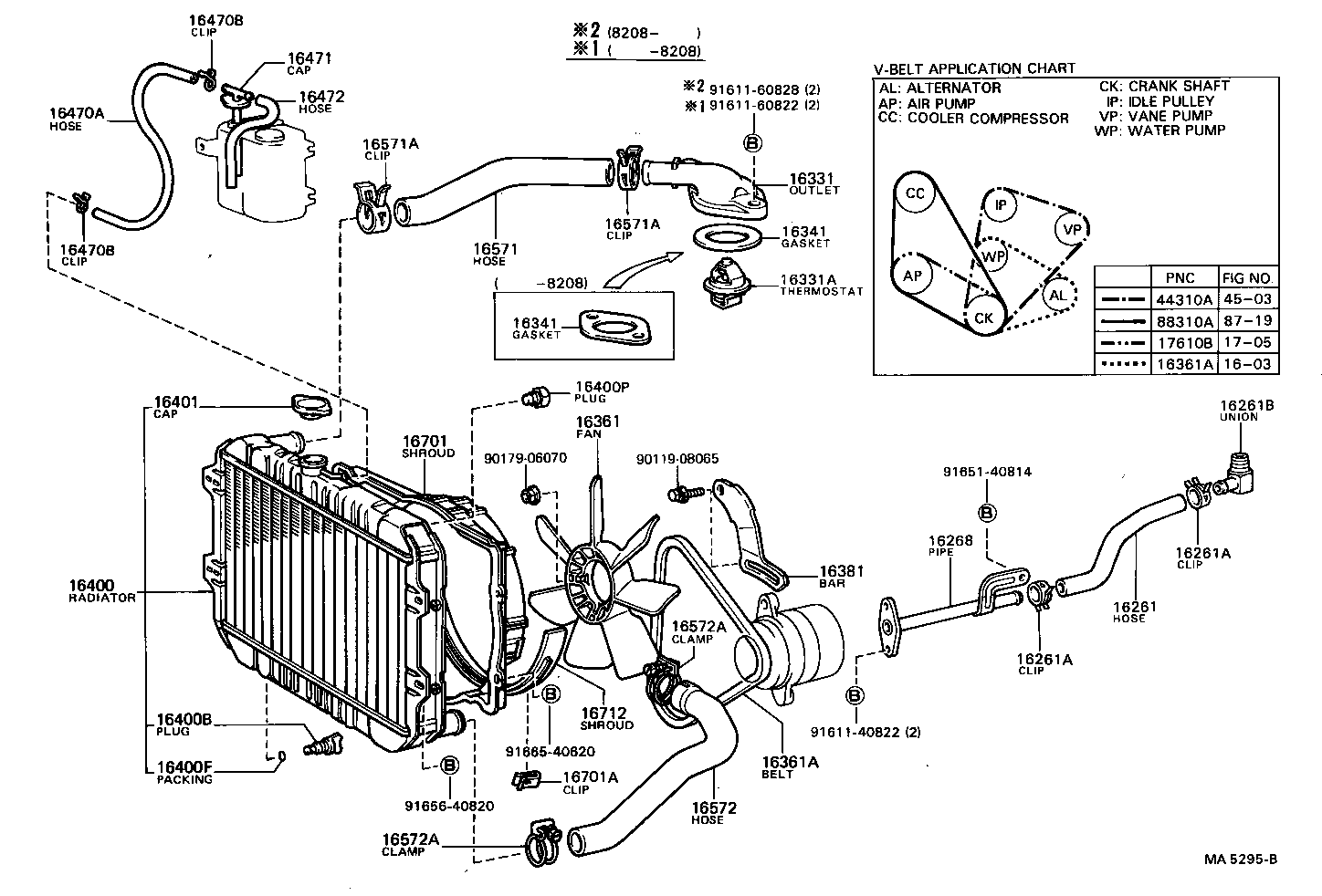 16571-28020 HOSE, RADIATOR, OUTLET product image