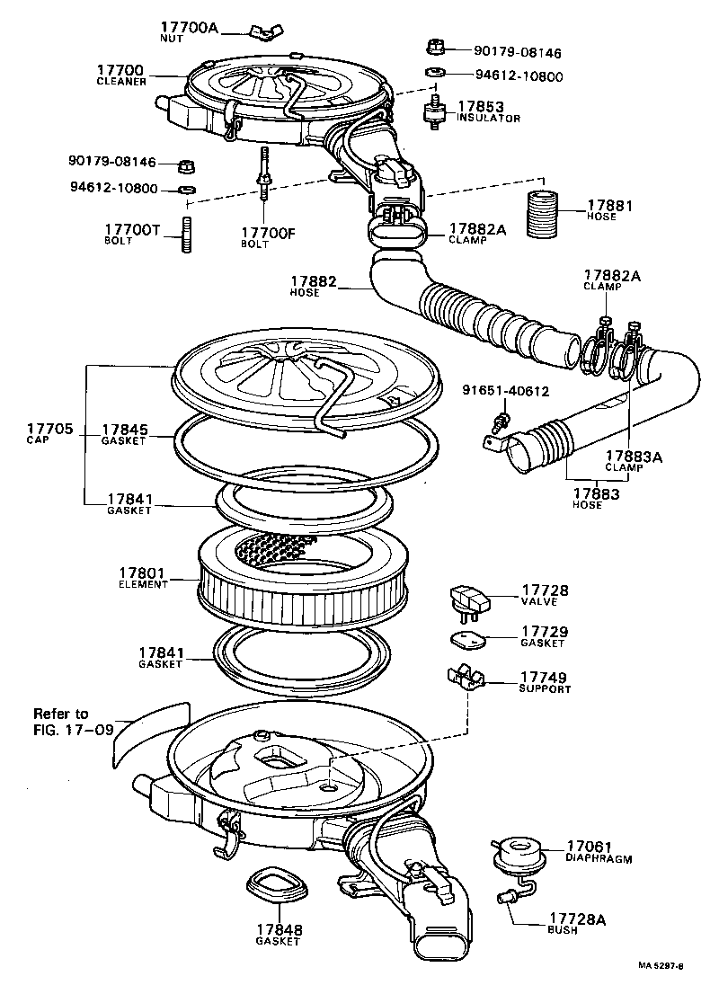 17705-31033 CAP SUB-ASSY, AIR CLEANER product image