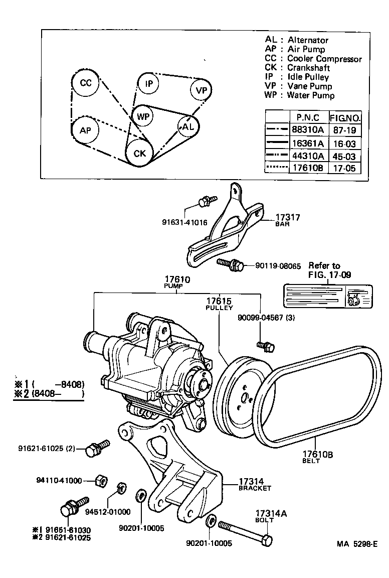 90101-10463 BOLT, HEXAGON(FOR AIR PUMP BRACKET SETTING) product image