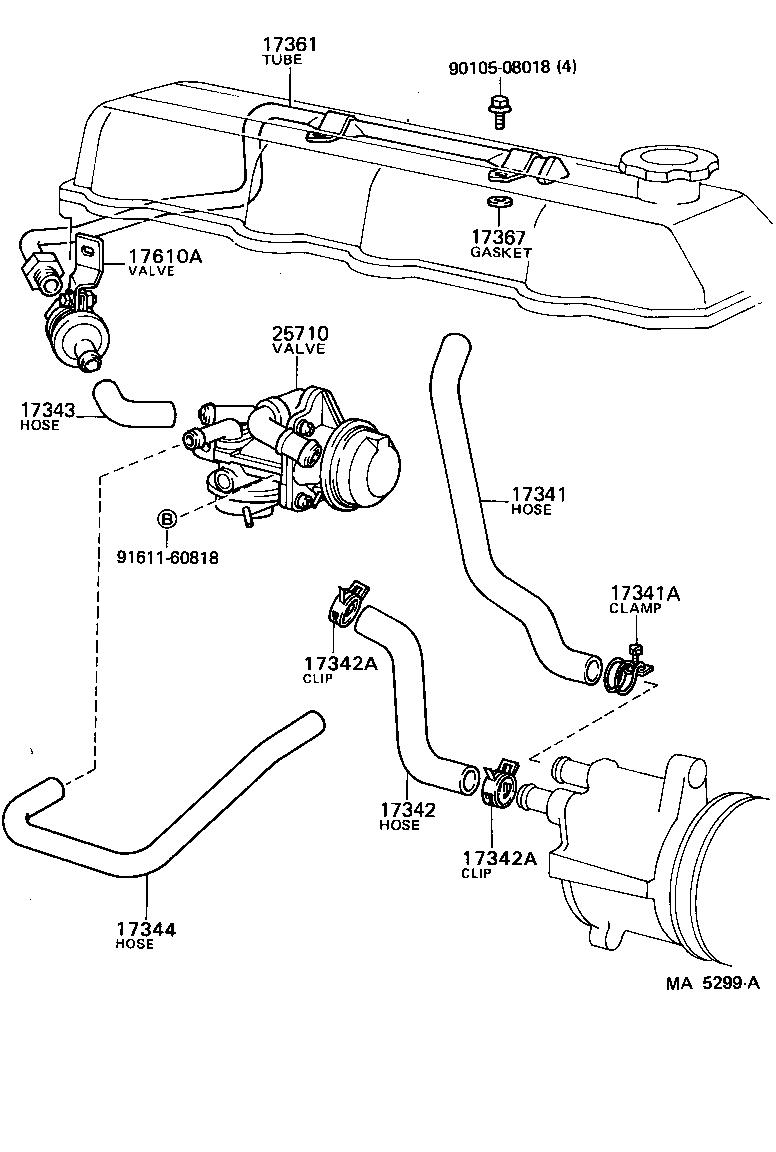 17376-38011 GASKET, AIR TUBE product image