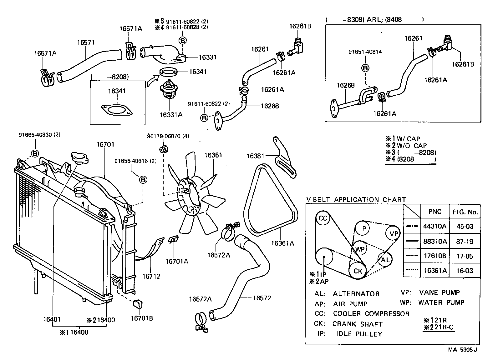 16381-38020 BAR, FAN BELT ADJUSTING product image