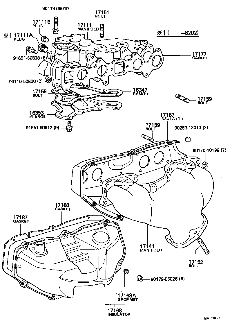 17111-74030 MANIFOLD, INTAKE product image
