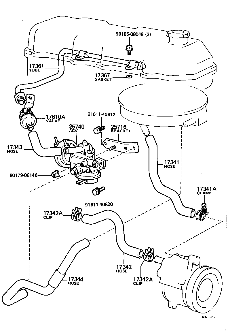 25710-35020 VALVE ASSY, AIR SWITCHING product image