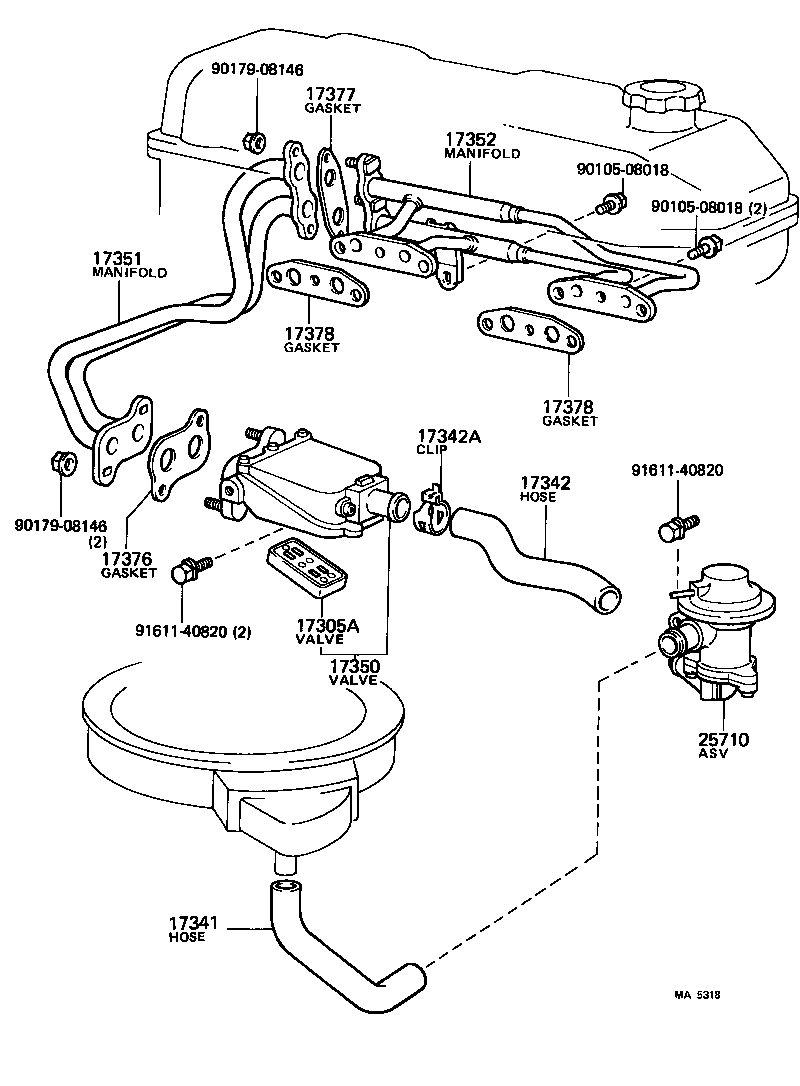 25710-35020 VALVE ASSY, AIR SWITCHING product image