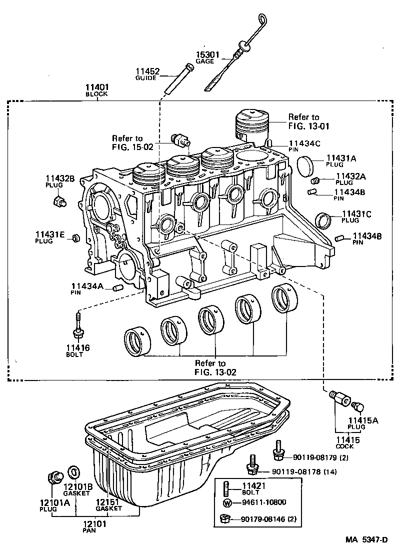 92122-60860 BOLT, STUD(FOR TIMING CHAIN COVER SET) product image