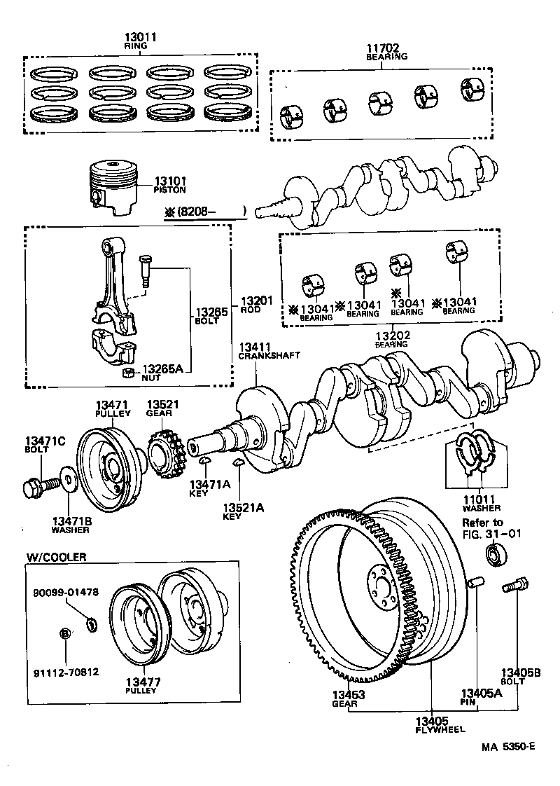 13477-38010 PULLEY, CRANKSHAFT, NO.2 product image