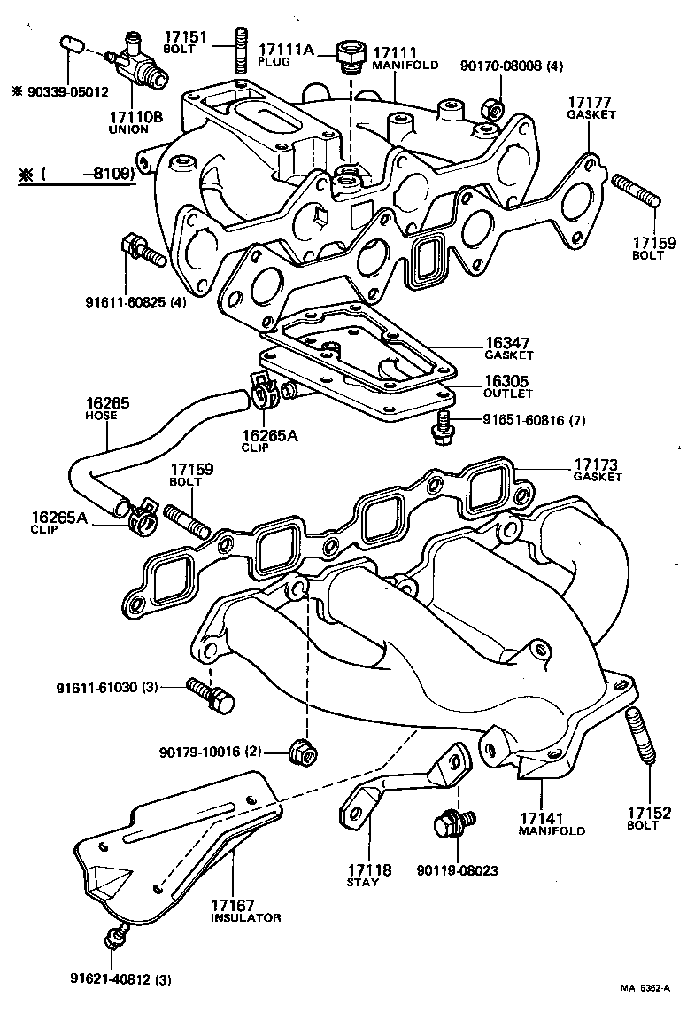 17111-74030 MANIFOLD, INTAKE product image
