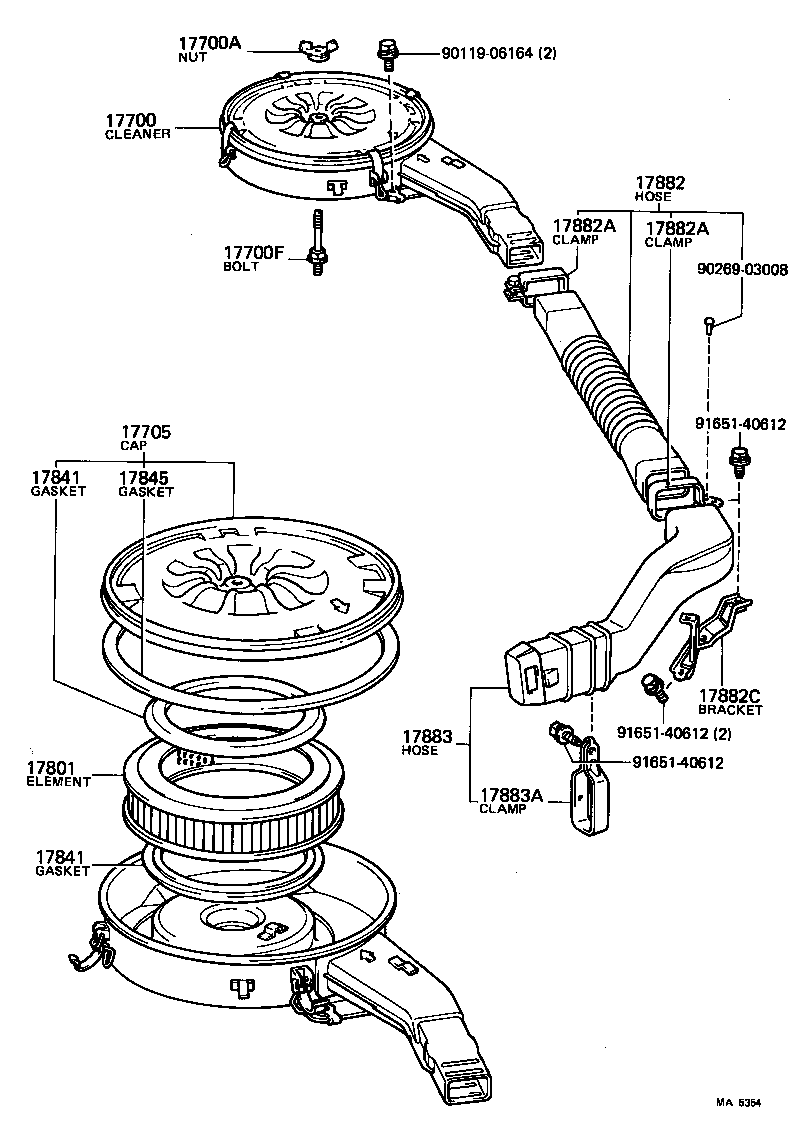 17705-74020 CAP SUB-ASSY, AIR CLEANER product image