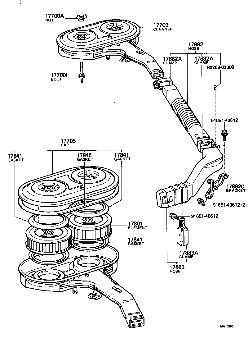 17705-74020 CAP SUB-ASSY, AIR CLEANER product image