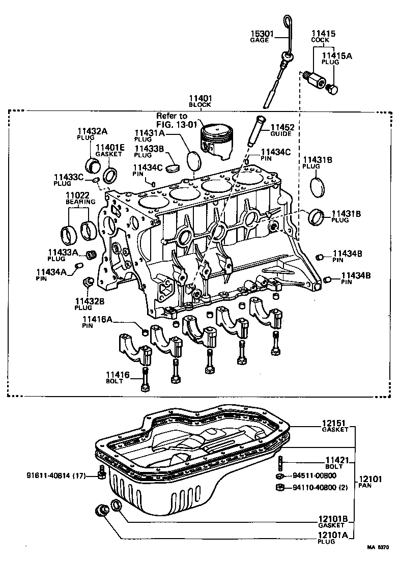 92122-60860 BOLT, STUD(FOR TIMING CHAIN COVER SET) product image