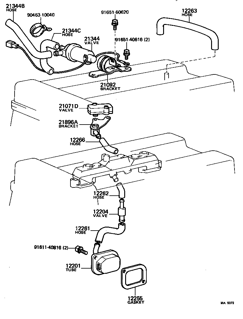 12204-35010 VALVE SUB-ASSY, VENTILATION product image