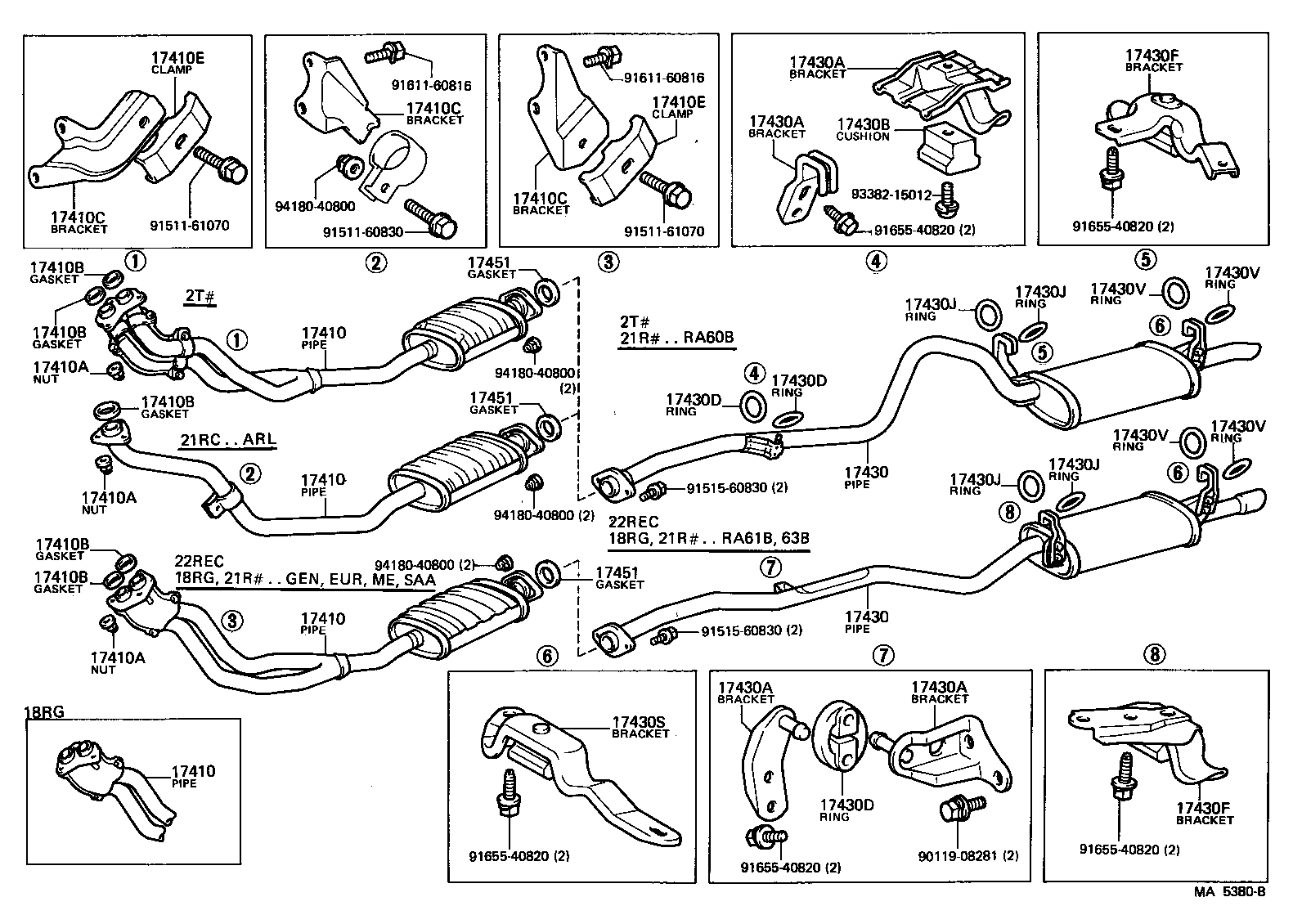 17565-15010 BOLT OR RING, EXHAUST TAIL PIPE (FOR FRONT) product image
