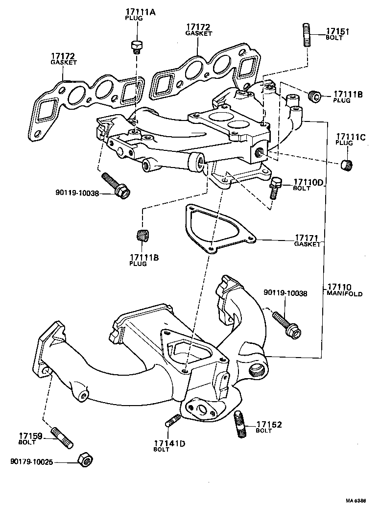 17118-15020 STAY, MANIFOLD product image